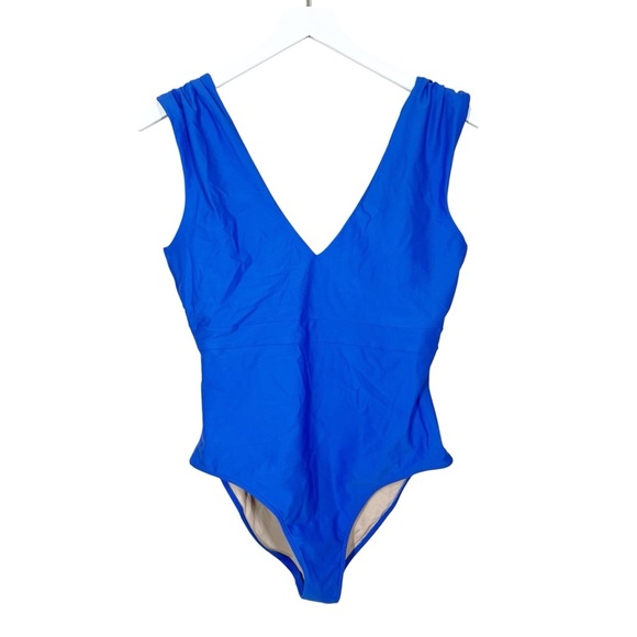 Summersalt Womens The Ruched Backflip One Piece Swimsuit Blue Size 10 Beach Swim - Picture 9 of 9